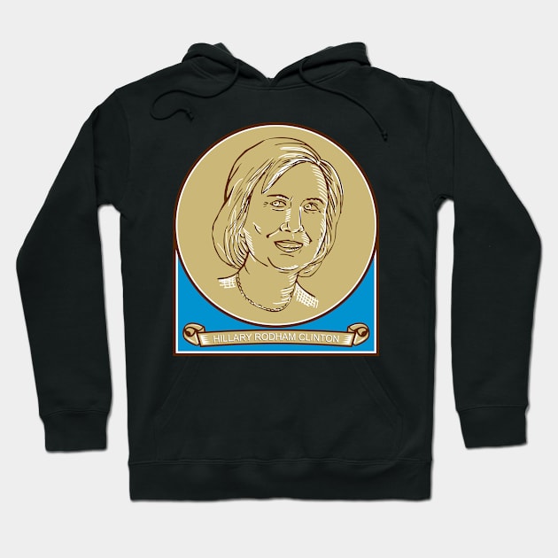 Hillary Clinton 2016 Democrat Candidate Hoodie by retrovectors